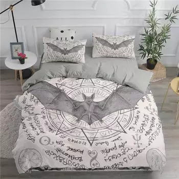 Halloween Flying Vampire Bedding Set Bats Duvet Cover Single Double King Polyester Quilt Cover 70x133cm 2pcs