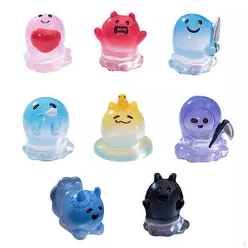 Halloween Ghost Figurines Ornaments Small Cute Mini Statues for Home Party Supplies