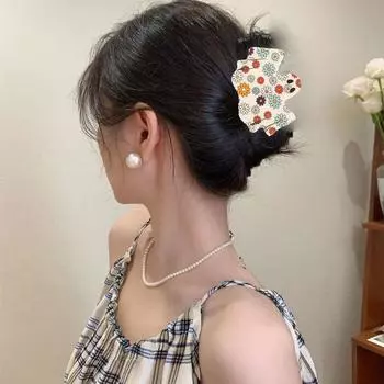 Halloween Ghost Hair Claw Acrylic Halloween Shark Clip Cute Halloween Hair Clip Wash Face фиолетовый