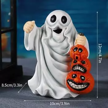 Halloween Ghost Pumpkin Statue With Resin For Party Decor And Holiday Celebrations Carry Pumpkin