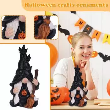 Halloween Ghost/ Pumpkin Wizard/ Dwarf Elf/home Desktop Resin Decoration Ornaments Party One Size