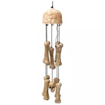 Halloween Gothic Horror Wind Chimes, Realistic Gothic Wind Chimes, Light Up Skeleton Wind Chimes, Suitable For Halloween Decorations One Size