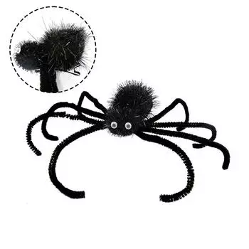 Halloween Hair Clips For Women Girls Halloween Spider Hair Clips Spider Hair Barrettes Black Horror Hairpins Spooky Hair Pins Halloween One Size чёрный