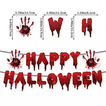 Halloween Halloween Banners Dark Style Wall Hangings Horror Halloween Decorations Bloody Halloween Flags Halloween Gifts 1 Set