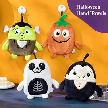 Полотенце для рук на Хэллоуин, Франкенштейн, череп вампира, тыква, полотенце для рук, быстросохнущее, толстое, подвесное полотенце для рук для детей и взрослых