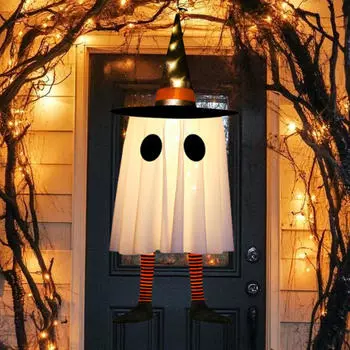 Halloween Hanging Glowing Hat Light up Props Creative Outdoor Decor for Indoor оранжевый