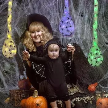 Halloween Hanging Spider Egg Sacs With Led Lights Halloween Decorations Spider Egg Decoration Horror Light-up Spider Egg Sacks