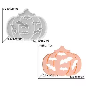 Halloween Hollowed-Out Pumpkin Ambient Light Silicone Mold Diy Pumpkin Plaster Epoxy Resin Soap Wax Making Molds Home Ornaments D