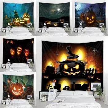 Хэллоуин Домашний Декор Гобелен Мандала Бохо Хиппи Комната Декор Гостиной Гобелен Хэллоуин Вечеринка Декор Стен Фон 100x75cm