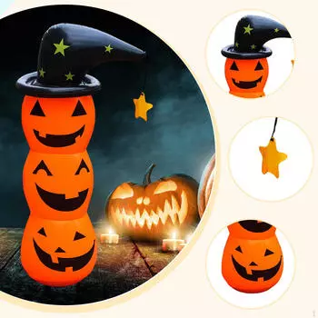 Halloween Inflatable Pumpkin Prop Dress up Large Cute Tumbler Outdoor Decoration for