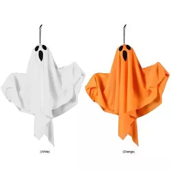 Halloween LED Glow Ghost Light Hanging Light Up Ghost Ghost Hanging Night Light for Front Yard Garden Party Decor оранжевый