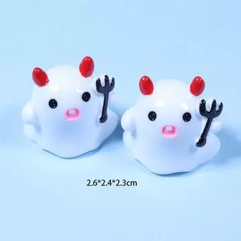 Halloween Micro Landscape Miniature Figurines Resin Craft Mini Fairy Garden Ornaments Cute Pumpkin Ghost Decoration as the picture