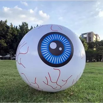 Halloween New 16 Inch Eyeball Bar Haunted House Shopping Mall KTV Decoration Can Be Hung Thicker Material белый