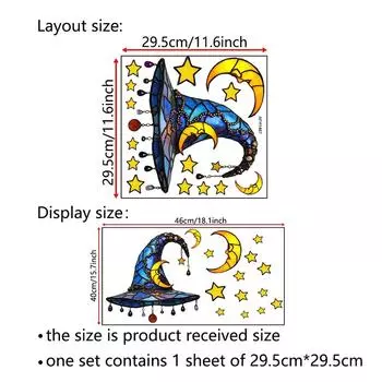 Halloween New 3D Effect Wall Stickers Collection Of Various Horror Elements Floor Stickers Home Decoration A35