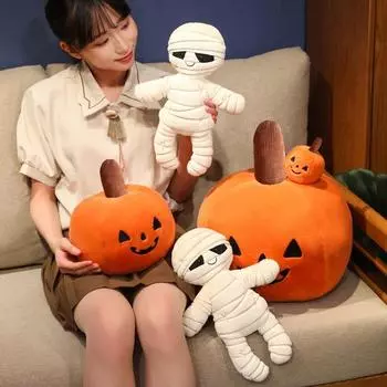 Halloween New Mummy Bob Plush Toy Gift Eggplant Doll Comfort Doll 10cm