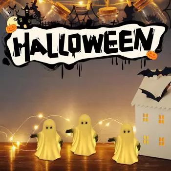 Halloween Night Light Ornaments Simulation Night Decoration Halloween Party Gift Bookcase Indoor Figurine Lighting One Size