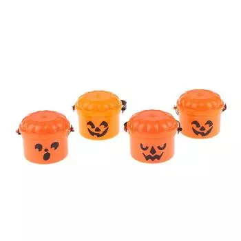 Halloween Nostalgia Buckets Removable Pumpkin Bucket Candy Jar Table Accessories Bedroom Crafts Garden Room Decoration