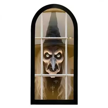 Halloween Novelty Mirror With Creepy Eyes, Mirror LED , Spooky Haunted House Apparition For Indoor/Outdoor One Size