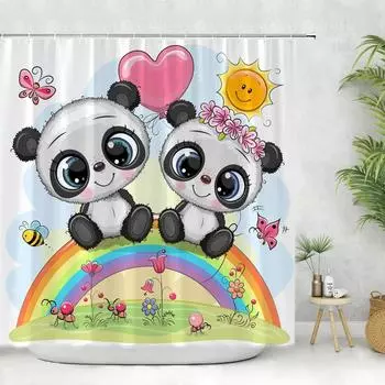 Halloween Owl Shower Curtain Skull Bat Pumpkin Cute Cartoon Kids Bathroom Bath Curtain with Hooks Polyester Cloth Bathroom Decor 90x180cm-35x70in