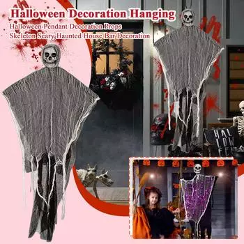 Halloween Pendant Decoration Props Skeleton Scary Haunted House Bar Decoration One Size