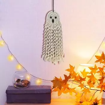Halloween Pendants Ornaments Ghost Wall Hanging Handmade Hand-woven Home Garden Holiday Supplies
