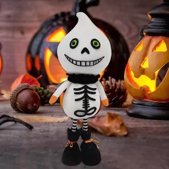 Halloween Plush Doll Toy Black Cat Wight Ghost Green Doll Decoration Unique белый