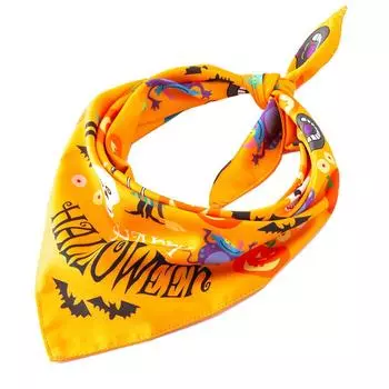 Halloween Print Pet Dog Bandana Towel Scarf Costume Accessorie