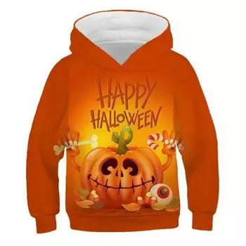 Halloween Pumpkin 3D Print Men s Hoodies Long Sleeve Hoodie for Men Women Sweatshirt Oversized Streetwear Kids Hoodie Tops 100