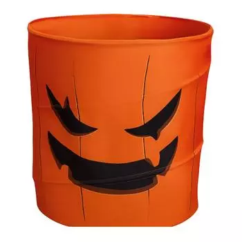 Halloween Pumpkin Candy Holder – Foldable & Reusable Bucket With Scary Face For Kids’ Holiday Fun One Size оранжевый