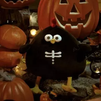 Halloween Pumpkin Chicken Black Bone Chicken Super Soft Dolls Throw Pillow Animals Baby Accompany Sleeping Birthday Gift Decor about 30cm