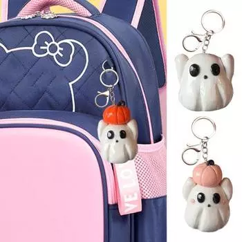 Хэллоуин тыква призрак брелок смола мультфильм белый призрак подвесное украшение украшение DIY рюкзак сумка кулон C