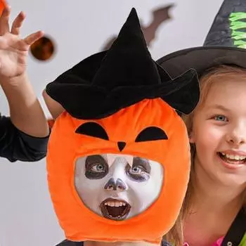 Halloween Pumpkin Hat Funny Wizard Hat Beanie Comfortable Role Playing Hat Halloween Wizard Hat Unisex красный