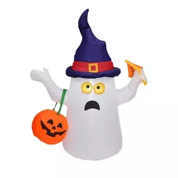 Halloween Pumpkin Inflatable Mold 1.5-meter Pumpkin Halloween Decoration Festival Inflatable Mold. One Size белый