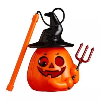Halloween Pumpkin Lantern LED Lighted Pumpkin Light Decoration Portable Handheld Night Lamp for Halloween Party Decoration A