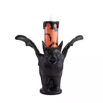 Halloween Pumpkin Lantern/ Ornaments LE Bat/ Electronic Candle Light Party Supplies Layout Props Desktop Candlestick Decoration One Size оранжевый