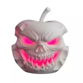 Halloween Pumpkin Light Battery Operated Lighted Fruit with Spooky Face Collectible Tabletop Night Light for Bedroom Home Decor