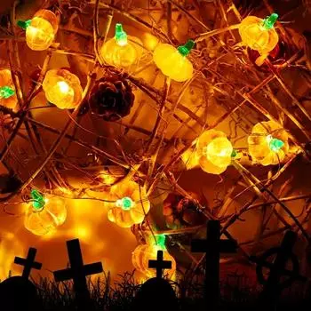 Halloween Pumpkin Light String Ghost Festival Party Favor Trick or Treat Happy Halloween Day Decor for Home 2025