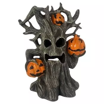 Halloween Pumpkin Tree Shape Sculpture Ornament Decoration Home Dcor Crafts One Size
