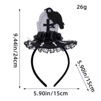 Halloween Red Eye Headband Ghost Festival Tombstone Hat Decoration Headbuckle Party Props Funny Hair Accessories One size