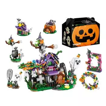 Halloween Series BuildingBlocks, PumpkinLanterns, Candy House Toys, Ornaments, Children And Boys One Size