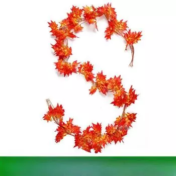 Halloween Simulation Maple Plant Vine Wall Hanging Christmas Window Landscape Wall Ceiling Decoration Flower Vine
