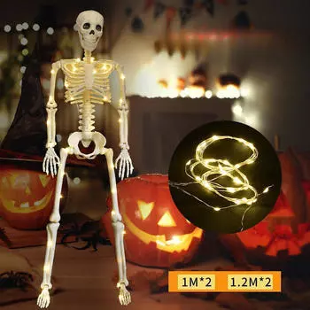 Halloween Skeleton Decorations for Garden Haunted House Props Indoor/Outdoor