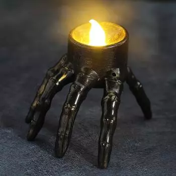 Halloween Skeleton Hand Lantern Atmosphere Decoration Props Skeleton Foot Night Lights Candle Lights Finger candle