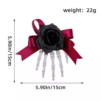 Halloween Skull Hand Hairpin Skeleton Hand Rose Hairpin Hair Accessory