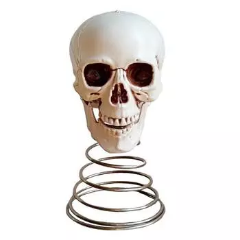 Halloween Skull Tree Topper Spooky Plastic Skeleton Christmas Tree Ornaments for Halloween Xmas Home Party Decor