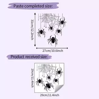 Halloween Spider Web Toilet Sticker Decor For Living Room Bedroom Entryway And