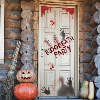 Halloween Static Haunting Window Stickers With Scary Blood Handprints For Creepy Atmosphere HYG201