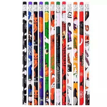 Halloween Stationery Eraser Pencil Student Gift Halloween Pencil Set One Size белый
