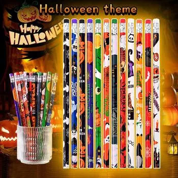 Halloween Stationery Eraser Pencil Student Gift Halloween Pencil Set One Size белый