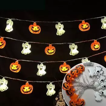 Halloween String Lights Ghosts For Home Decor Indoor Party Holiday 59inch One Size